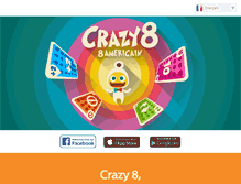 Tablet Screenshot of crazy-8-game.com